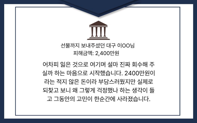 쇼핑몰 사기 피해 회복 사례